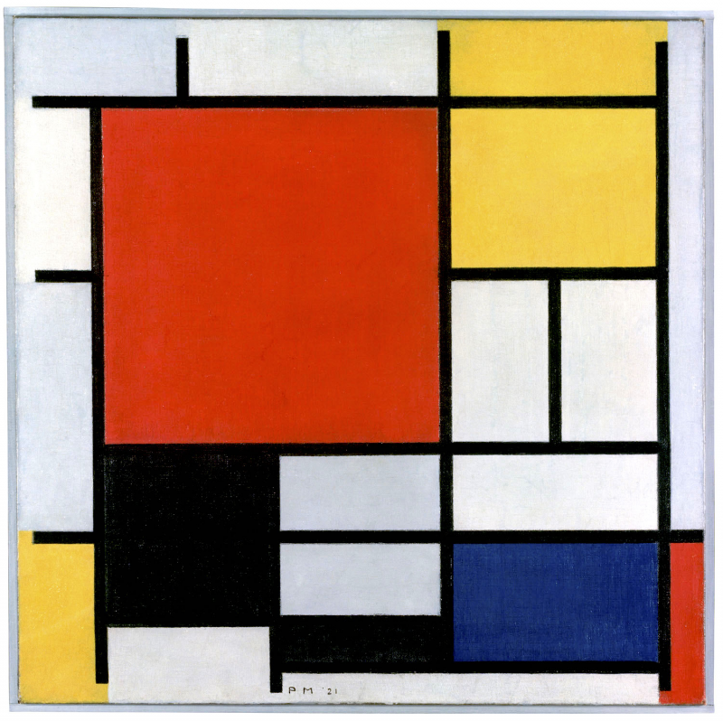 Piet Mondrian, Composición en rojo, amarillo y azul